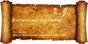 Koronczay Julianna névjegykártya